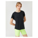 Koton Modal Blended Sports T-Shirt Short Sleeve Printed Silky Textured