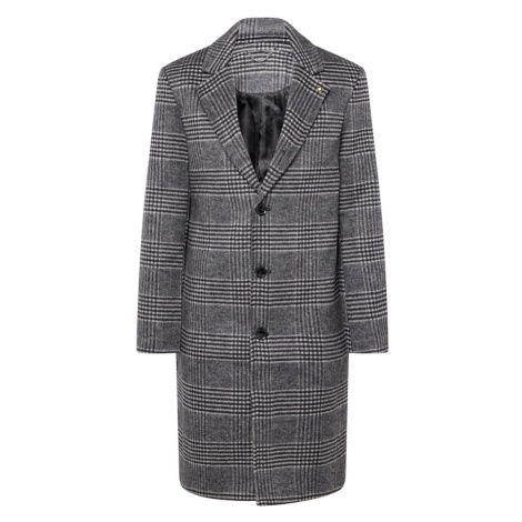 BURTON MENSWEAR LONDON Prechodný kabát  sivá melírovaná / čierna / biela