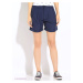 Tommy Hilfiger Krátke nohavice - High waist pleated short LART tmavomodré