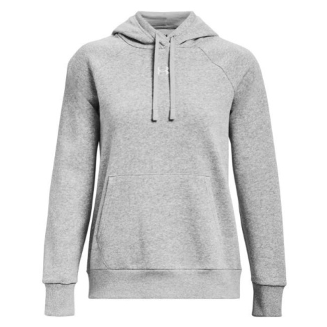 Under Armour RIVAL FLEECE HOODIE Dámska mikina, sivá, veľkosť