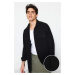 Trendyol Black Oversize Fit Linen Textured Double Pocket Jacket Shirt