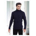 87325 Dewberry Mens Knitted Patterned Sweater-NAVY