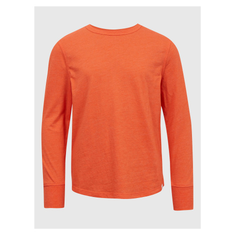 Oranžové chlapčenské tričko s dlhým rukávom GAP