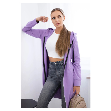 Dress with hood and hood dark purple color