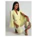Yellow jumpsuit with slit sleeves