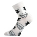 Boma Xantipa 45 Dámske vzorované ponožky - 1-3 páry BM000000627700101594 biela