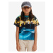 Yellow and blue boys patterned T-shirt Desigual Kennto - Boys
