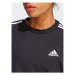 Adidas Každodenné šaty Essentials 3-Stripes Single Jersey Boyfriend Tee Dress HR4923 Čierna Loos