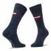Tommy Hilfiger Súprava 2 párov vysokých ponožiek unisex 100001492 Tmavomodrá