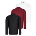 TRIPLE SET G783 DEWBERRY JUDGE COLLAR SHIRT-BLACK-WHITE-BURGUNDY