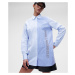Košeľa Karl Lagerfeld Stripe Poplin Shirt W/ Logo Modrá