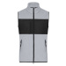 James & Nicholson Pánska fleecová vesta JN1310 - Svetlošedý melír / čierna