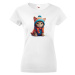 Dámské tričko s potlačou mačiatka v oblečku - tričko pre milovníkov mačiek