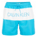 Calvin Klein Swimwear Plavecké šortky  biela / tyrkysová