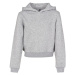 Build Your Brand Dievčenská mikina s kapucňou BY113 Heather Grey