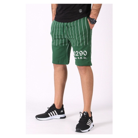Madmext Striped Printed Daily Green Shorts 2909