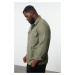 Trendyol Plus Size Khaki Winter Lumberjack Flannel Shirt