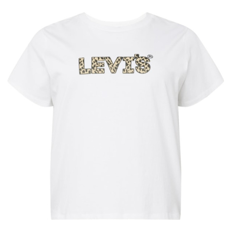 Levi's® Plus Tričko 'PL Perfect Tee'  béžová / tmavohnedá / biela