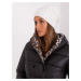 Women's winter hat Ecru with rhinestones