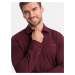 Ombre Men's cotton single jersey knit REGULAR shirt - maroon