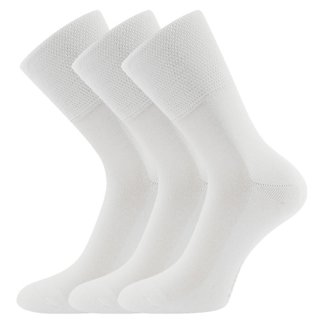 Lonka Finego Unisex ponožky s voľným lemom - 3 páry BM000001470200101092 biela
