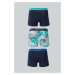 SPODNÁ BIELIZEŇ GANT SEA PRINT TRUNK 3-PACK LAGOON BLUE