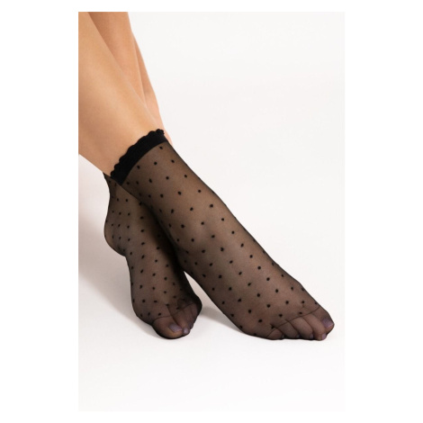 Čierne silonkové ponožky Bella 20 DEN Fiore
