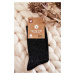 Women's Socks with Glossy Thread Black