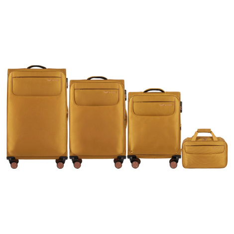 HORČICOVÁ SADA CESTOVNÝCH KUFROV A PRÍRUČNEJ BATOŽINY TRN01 SET OF 3 SUITCASES (L, M, S) WINGS, 