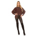 Trendy KouCla glitter bat jumper with lacing black Einheitsgroesse