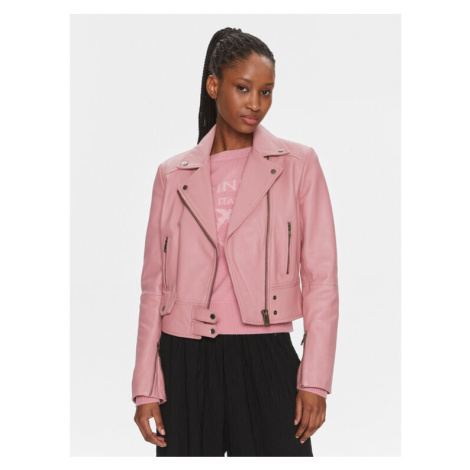 Pinko Kožená bunda Sensible 100267 Y6WL Ružová Regular Fit