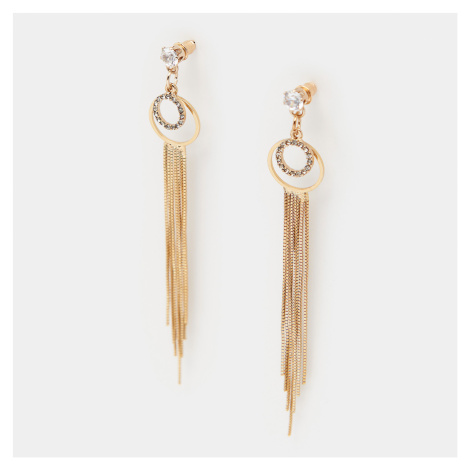 Mohito - Long earrings with shiny rhinestones - Viacfarebná