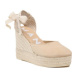 Manebi Espadrilky Soft Suede Wedge Espadrilles M 1.1 WV Béžová