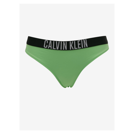 Zelený dámsky spodný diel plaviek Calvin Klein Underwear Intense Power