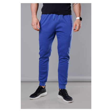 Modré pánske teplákové nohavice (68XW01-15) J.STYLE