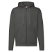 Graphite Zippered Hoodie Classic Fruit of the Loom