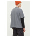 Bavlnené tričko Abercrombie & Fitch šedá farba, jednofarebné