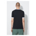 Bavlnené tričko Ellesse čierna farba, s nášivkou, SHR10164