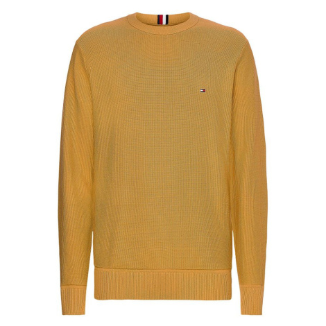 Sveter - Tommy Hilfiger BASIC STRUCTURE CREW NECK oranžový