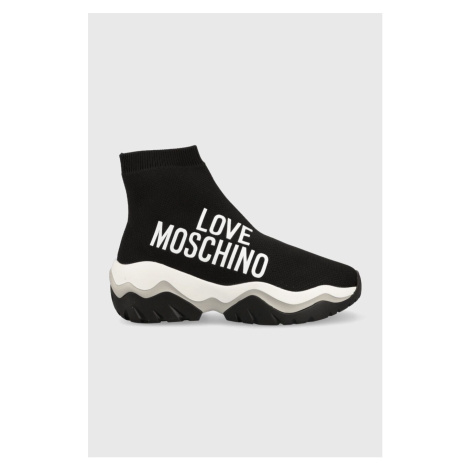 Tenisky Love Moschino Sneakerd Roller 45 čierna farba, JA15564G1G