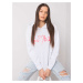 Women's white sweatshirt with pockets