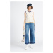 Džínsy La Martina Woman Wide Leg Denim Spring De Modrá