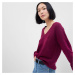 Svetr GAP V Neck Sweater Acai Berry