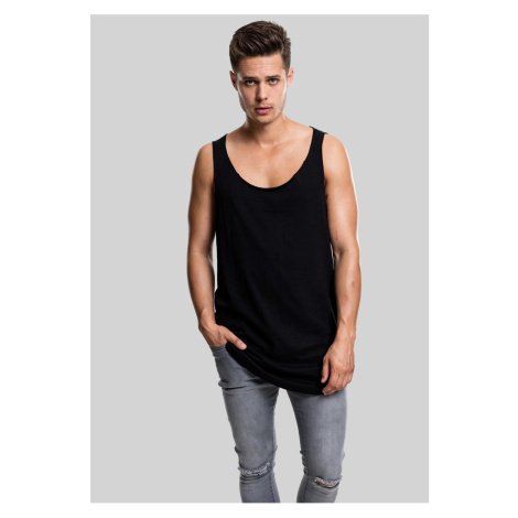 Loose Tank with long shape and open edge black Urban Classics