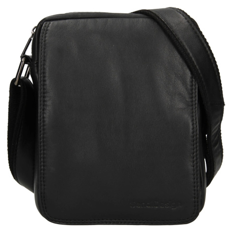 Pánska kožená taška cez rameno SendiDesign Telon - čierna Sendi Design