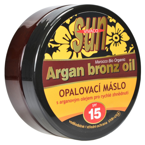 VIVACO SUN ARGAN BRONZ opaľovacie maslo SPF15 s argánovým olejom