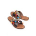 Capone Outfitters Capone 8084 Genuine Leather Women's Brown Slippers with Pompom.