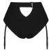 Čierne čipkované nohavičky s podväzkovým pásom Editya