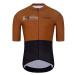 HOLOKOLO Cyklistický dres s krátkym rukávom - VIBES - čierna/hnedá