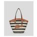 Kabelka Karl Lagerfeld K/Signature Tulip Md Tote Raff Natural/Sudan Brown